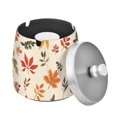 thumbnail image 1 of Yayeee Ashtray with Lid for Cigarette Smokeless Stainless Steel Home Ash Holder, Yellow Autumn Leaves, 1 of 7