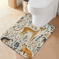 thumbnail image 1 of Yayeee Bath Rug for Bathroom Floor Non Slip Contour Fluffy Soft Absorbent Mat, 20"x24", Animals in A Forest Pattern, 1 of 7