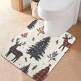 thumbnail image 1 of Yayeee Bath Rug for Bathroom Floor Non Slip Contour Fluffy Soft Absorbent Mat, 20"x24", Beige Christmas Forest, 1 of 7