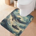 thumbnail image 1 of Yayeee Bath Rug for Bathroom Floor Non Slip Contour Fluffy Soft Absorbent Mat, 20"x24", Beige Floating Whale, 1 of 7