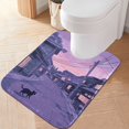 thumbnail image 1 of Yayeee Bath Rug for Bathroom Floor Non Slip Contour Fluffy Soft Absorbent Mat, 20"x24", Black Cat Walking, 1 of 7
