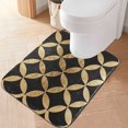 thumbnail image 1 of Yayeee Bath Rug for Bathroom Floor Non Slip Contour Fluffy Soft Absorbent Mat, 20"x24", Black Geometric, 1 of 7