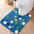 thumbnail image 1 of Yayeee Bath Rug for Bathroom Floor Non Slip Contour Fluffy Soft Absorbent Mat, 20"x24", Blue Abstract, 1 of 7