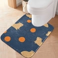 thumbnail image 1 of Yayeee Bath Rug for Bathroom Floor Non Slip Contour Fluffy Soft Absorbent Mat, 20"x24", Blue Capybaras, 1 of 7