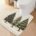 thumbnail image 1 of Yayeee Bath Rug for Bathroom Floor Non Slip Contour Fluffy Soft Absorbent Mat, 20"x24", Cartoon Christmas Trees, 1 of 7