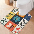 thumbnail image 1 of Yayeee Bath Rug for Bathroom Floor Non Slip Contour Fluffy Soft Absorbent Mat, 20"x24", Floral Patterns, 1 of 7