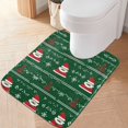 thumbnail image 1 of Yayeee Bath Rug for Bathroom Floor Non Slip Contour Fluffy Soft Absorbent Mat, 20"x24", Green Christmas Trees, 1 of 7
