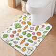 thumbnail image 1 of Yayeee Bath Rug for Bathroom Floor Non Slip Contour Fluffy Soft Absorbent Mat, 20"x24", Green Vegetables Pattern, 1 of 7