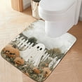 thumbnail image 1 of Yayeee Bath Rug for Bathroom Floor Non Slip Contour Fluffy Soft Absorbent Mat, 20"x24", Halloween Pumpkin Field, 1 of 7