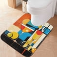 thumbnail image 1 of Yayeee Bath Rug for Bathroom Floor Non Slip Contour Fluffy Soft Absorbent Mat, 20"x24", Modern Cocktails, 1 of 7