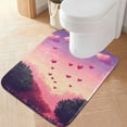 thumbnail image 1 of Yayeee Bath Rug for Bathroom Floor Non Slip Contour Fluffy Soft Absorbent Mat, 20"x24", Pixel Floating Hearts, 1 of 7
