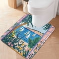 thumbnail image 1 of Yayeee Bath Rug for Bathroom Floor Non Slip Contour Fluffy Soft Absorbent Mat, 20"x24", Purple Seaside, 1 of 7