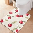 thumbnail image 1 of Yayeee Bath Rug for Bathroom Floor Non Slip Contour Fluffy Soft Absorbent Mat, 20"x24", Red Cherry, 1 of 7