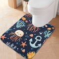 thumbnail image 1 of Yayeee Bath Rug for Bathroom Floor Non Slip Contour Fluffy Soft Absorbent Mat, 20"x24", Red Jellyfish, 1 of 7