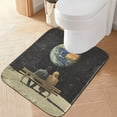 thumbnail image 1 of Yayeee Bath Rug for Bathroom Floor Non Slip Contour Fluffy Soft Absorbent Mat, 20"x24", Sitting on The Moon, 1 of 7