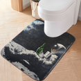thumbnail image 1 of Yayeee Bath Rug for Bathroom Floor Non Slip Contour Fluffy Soft Absorbent Mat, 20"x24", Sitting on The Moon, 1 of 7