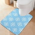 thumbnail image 1 of Yayeee Bath Rug for Bathroom Floor Non Slip Contour Fluffy Soft Absorbent Mat, 20"x24", Snowflake Pattern, 1 of 7