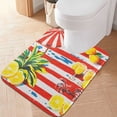 thumbnail image 1 of Yayeee Bath Rug for Bathroom Floor Non Slip Contour Fluffy Soft Absorbent Mat, 20"x24", Striped Lemon, 1 of 7