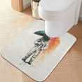 thumbnail image 1 of Yayeee Bath Rug for Bathroom Floor Non Slip Contour Fluffy Soft Absorbent Mat, 20"x24", White Astronaut, 1 of 7