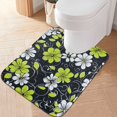 thumbnail image 1 of Yayeee Bath Rug for Bathroom Floor Non Slip Contour Fluffy Soft Absorbent Mat, 20"x24", White Flower Pattern, 1 of 7
