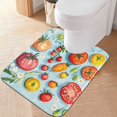 thumbnail image 1 of Yayeee Bath Rug for Bathroom Floor Non Slip Contour Fluffy Soft Absorbent Mat, 20"x24", Yellow Tomatoes, 1 of 7