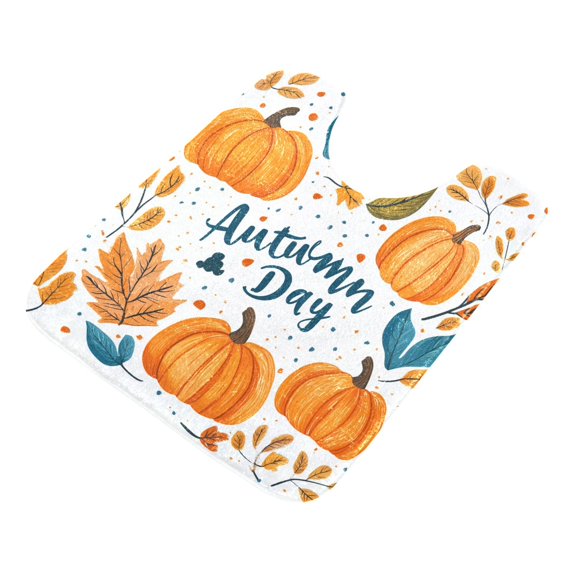 Yayeee Bath Rugs for Bathroom Floor Non Slip Non Skid Contour Soft Absorbent Pumpkins Pattern Machine Washable Mat