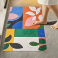 thumbnail image 1 of Yayeee Bath Rug for Bathroom Floor Non Slip Rectangle Fluffy Soft Absorbent Mat, 16"x24", Abstract Plants, 1 of 7