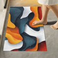 thumbnail image 1 of Yayeee Bath Rug for Bathroom Floor Non Slip Rectangle Fluffy Soft Absorbent Mat, 16"x24", Abstract Wavy, 1 of 7