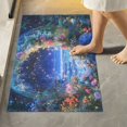 thumbnail image 1 of Yayeee Bath Rug for Bathroom Floor Non Slip Rectangle Fluffy Soft Absorbent Mat, 16"x24", Beautiful Floral Moon, 1 of 7