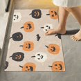 thumbnail image 1 of Yayeee Bath Rug for Bathroom Floor Non Slip Rectangle Fluffy Soft Absorbent Mat, 16"x24", Beige Halloween Pumpkin, 1 of 7