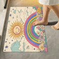 thumbnail image 1 of Yayeee Bath Rug for Bathroom Floor Non Slip Rectangle Fluffy Soft Absorbent Mat, 16"x24", Beige Rainbow, 1 of 7