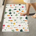 thumbnail image 1 of Yayeee Bath Rug for Bathroom Floor Non Slip Rectangle Fluffy Soft Absorbent Mat, 16"x24", Beige Vegetables Pattern, 1 of 7