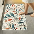 thumbnail image 1 of Yayeee Bath Rug for Bathroom Floor Non Slip Rectangle Fluffy Soft Absorbent Mat, 16"x24", Beige Whimsical Leaves, 1 of 7