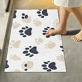 thumbnail image 1 of Yayeee Bath Rug for Bathroom Floor Non Slip Rectangle Fluffy Soft Absorbent Mat, 16"x24", Black Cat Paw, 1 of 7
