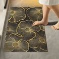 thumbnail image 1 of Yayeee Bath Rug for Bathroom Floor Non Slip Rectangle Fluffy Soft Absorbent Mat, 16"x24", Black Flower Pattern, 1 of 7