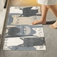 thumbnail image 1 of Yayeee Bath Rug for Bathroom Floor Non Slip Rectangle Fluffy Soft Absorbent Mat, 16"x24", Blue Cute Cats, 1 of 7