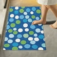 thumbnail image 1 of Yayeee Bath Rug for Bathroom Floor Non Slip Rectangle Fluffy Soft Absorbent Mat, 16"x24", Blue Dots, 1 of 7
