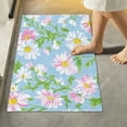 thumbnail image 1 of Yayeee Bath Rug for Bathroom Floor Non Slip Rectangle Fluffy Soft Absorbent Mat, 16"x24", Blue Floral, 1 of 7