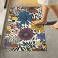 thumbnail image 1 of Yayeee Bath Rug for Bathroom Floor Non Slip Rectangle Fluffy Soft Absorbent Mat, 16"x24", Blue Flowers, 1 of 7