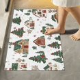 thumbnail image 1 of Yayeee Bath Rug for Bathroom Floor Non Slip Rectangle Fluffy Soft Absorbent Mat, 16"x24", Brown Christmas House, 1 of 7