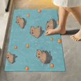 thumbnail image 1 of Yayeee Bath Rug for Bathroom Floor Non Slip Rectangle Fluffy Soft Absorbent Mat, 16"x24", Cartoon Capybaras, 1 of 7