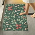 thumbnail image 1 of Yayeee Bath Rug for Bathroom Floor Non Slip Rectangle Fluffy Soft Absorbent Mat, 16"x24", Christmas Candy Cane, 1 of 7