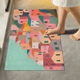 thumbnail image 1 of Yayeee Bath Rug for Bathroom Floor Non Slip Rectangle Fluffy Soft Absorbent Mat, 16"x24", Cityscape Painting, 1 of 7