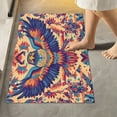 thumbnail image 1 of Yayeee Bath Rug for Bathroom Floor Non Slip Rectangle Fluffy Soft Absorbent Mat, 16"x24", Colorful Abstract Eagle, 1 of 7