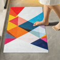 thumbnail image 1 of Yayeee Bath Rug for Bathroom Floor Non Slip Rectangle Fluffy Soft Absorbent Mat, 16"x24", Colorful Triangles, 1 of 7