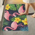 thumbnail image 1 of Yayeee Bath Rug for Bathroom Floor Non Slip Rectangle Fluffy Soft Absorbent Mat, 16"x24", Flamingo Pattern, 1 of 7