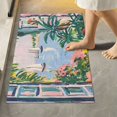 thumbnail image 1 of Yayeee Bath Rug for Bathroom Floor Non Slip Rectangle Fluffy Soft Absorbent Mat, 16"x24", Floral Seaside, 1 of 7