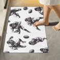thumbnail image 1 of Yayeee Bath Rug for Bathroom Floor Non Slip Rectangle Fluffy Soft Absorbent Mat, 16"x24", Football Player Pattern, 1 of 7