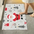 thumbnail image 1 of Yayeee Bath Rug for Bathroom Floor Non Slip Rectangle Fluffy Soft Absorbent Mat, 16"x24", Gray Christmas Santa, 1 of 7