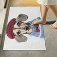 thumbnail image 1 of Yayeee Bath Rug for Bathroom Floor Non Slip Rectangle Fluffy Soft Absorbent Mat, 16"x24", Gray Cute Dog Artist, 1 of 7